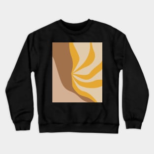 Minimal Modern  Abstract Shapes Orange Leaves Warm Tones  Design Crewneck Sweatshirt